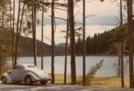 Although the car has been off the road for some time now and is apart It has been driven all over as this picture is in Yellowstone Park. I have had this "36 Ford 3w coupe since 1967 and did body work which is metal finished or lead used in the old fashion way.